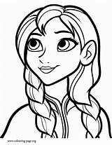 Frozen Coloring Pages Colouring Printable Anna Color Disney Ana Kids Print Easy Book Colorear Ausmalbilder Printables Princess Draw Drawing Cartoon sketch template