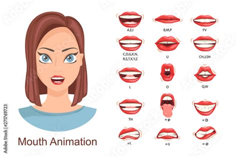 female lip sync lip sync collection for animation female mouth
