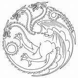 Thrones Sketch Targaryen Sigil Games Exotique Coloriages sketch template