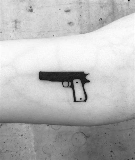 gun simple tattoo  lil kiki tattoo insider