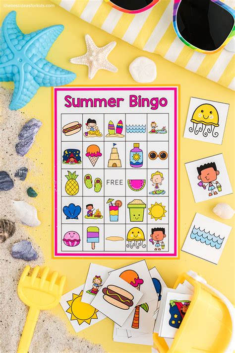 summer bingo  printables   ideas  kids diy crafts