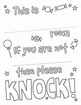 Please Coloring Pages Knock Template sketch template