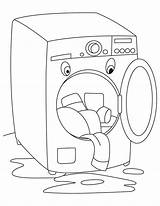Washing Machine Coloring Pages Washer Drawing Dryer Worksheets Laundry Printable Machines Electronics Fully Automatic Kindergarten Preschool Mighty Color Crafts Actvities sketch template