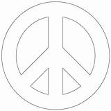 Peace Coloring Sign Pages Printable Symbol International Hippie Signs Symbols Categories sketch template