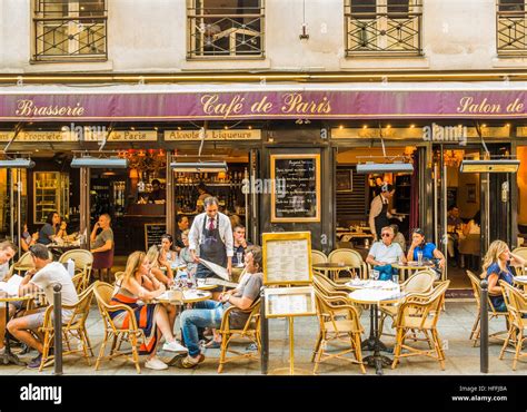 terrace  cafe de paris stock photo alamy