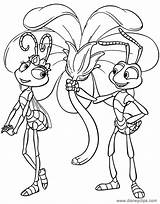 Flik Coloring Atta Disneyclips Bug Pages Life Giving Flower Funstuff sketch template