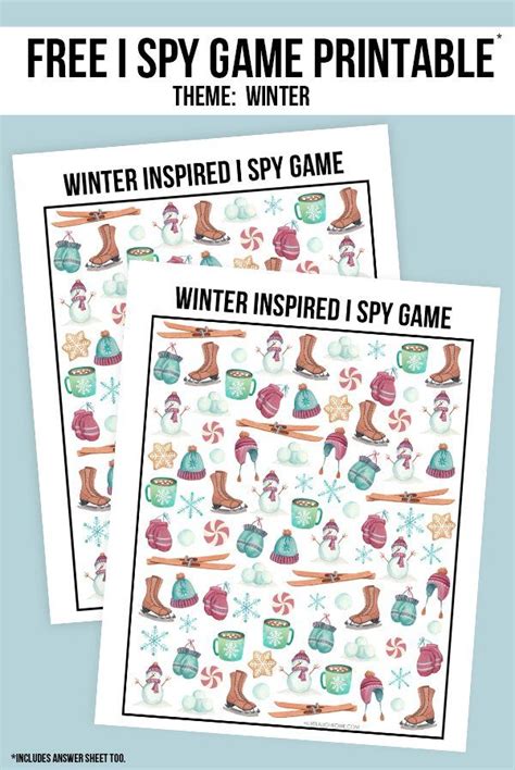 perfect   entertain  kids  winter  winter  spy