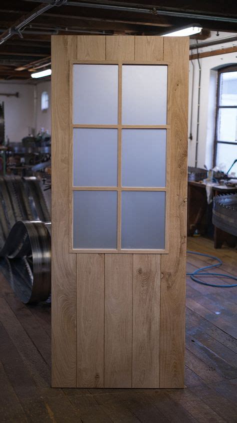 eikenhouten binnendeur met glas model   binnendeuren houten