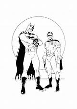 Batman Coloring Superheroes Pages Kb sketch template