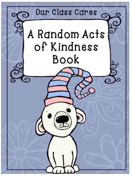 random acts  kindness class book template  parent letter