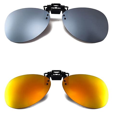 car polarized clip on sunglasses driving night vision lens