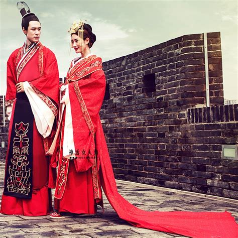 Chinese Style Wedding Hanfu Dress Red Gorgeous Suzhou Embroidered Train