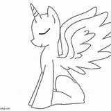 Alicorn Sparkle Mlp sketch template