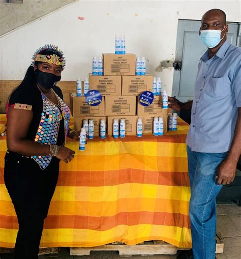Fine Foods Inc Donates Beep Disinfectant Spray To The Dominica Nurses