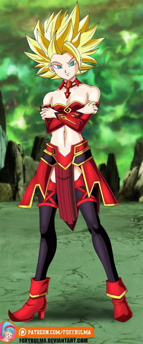 Ssj2 Caulifla Wearing Mordred Outfit Dragon Ball Know