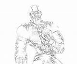 Noob Saibot Mortal Coloring Kombat Cybor Pages Combat sketch template