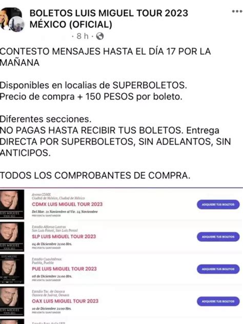 Boletos De Luis Miguel En Reventa Llegan Hasta Los 70 Mil Pesos