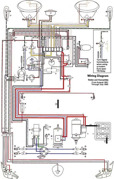 wiring diagram vw beetle sedan  convertible   vw pinterest vw beetles sedans