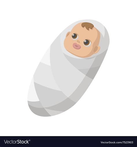 newborn baby cartoon icon royalty  vector image