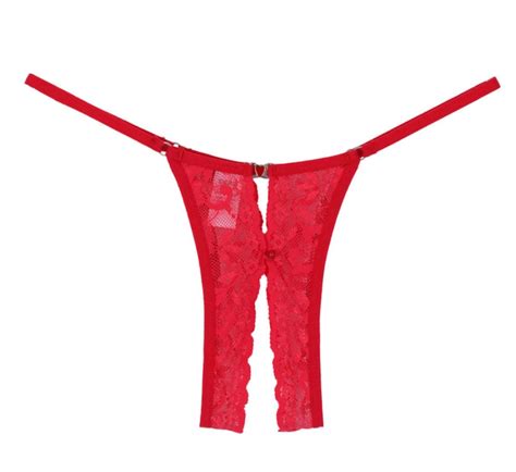 Open Crotch Panties Red Lingerie Sexy Panties Open Crotch Lingerie
