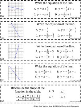 grade math game linear functions graphs rate  change tpt