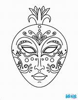Mardi Gras Mask Coloring Pages Kids Getcolorings Color sketch template