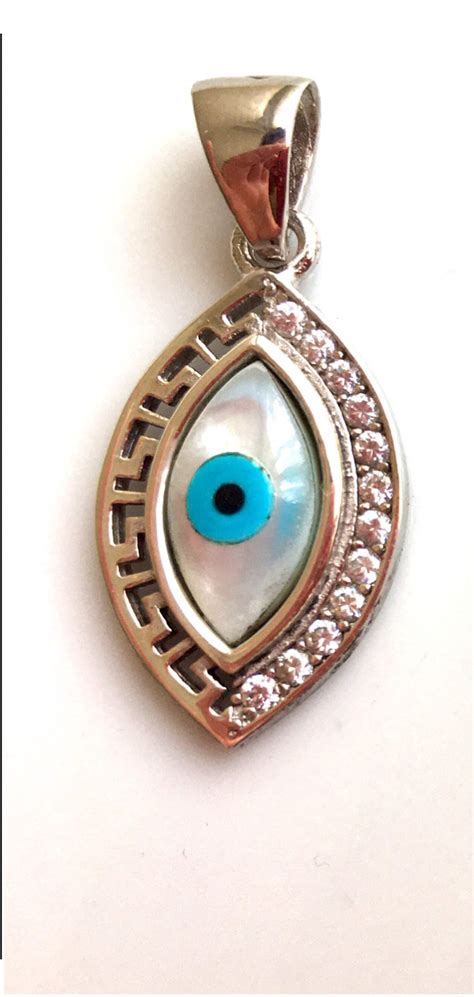 sterling silver evil eye necklace protector necklace etsy
