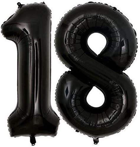number  black balloons black giant balloons birthday etsy