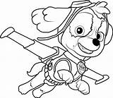 Skye Paw Patrol Coloring Flying Pages Printable Color Print Terry Coloringpages101 Game sketch template
