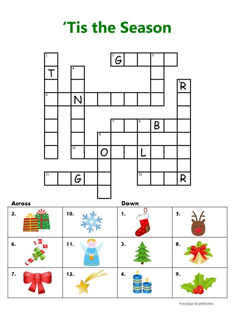 easy christmas crossword christmas crossword christmas crossword