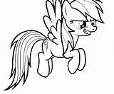 Coloring Pages Dash Rainbow Getcolorings Fluttershy sketch template