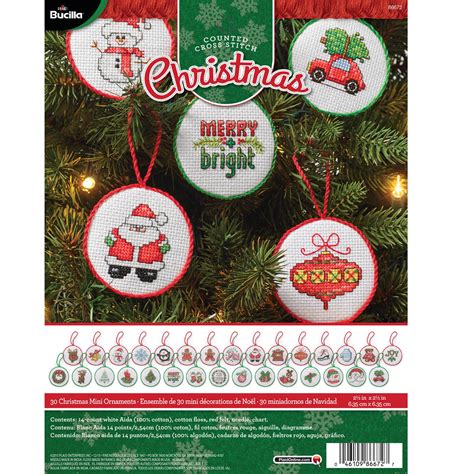shop plaid bucilla ® seasonal counted cross stitch ornament kits