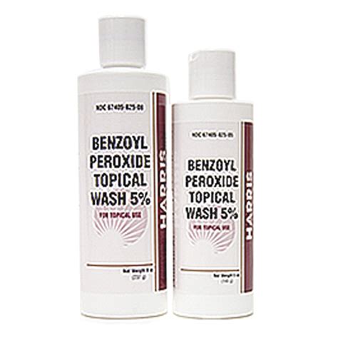 benzoyl peroxide topical wash  bottle  harris  oz myotcstorecom