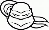 Ninja Turtle Turtles Coloring Pages Face Teenage Mutant Outline Drawing Easy Clipart Tmnt Head Clip Printable Kids Drawings Color Silhouette sketch template