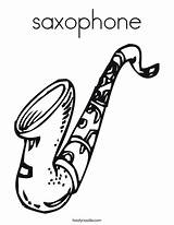 Saxophone Sax Twistynoodle sketch template