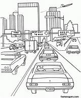 Cars Coloring Printable Pages Highway Popular sketch template