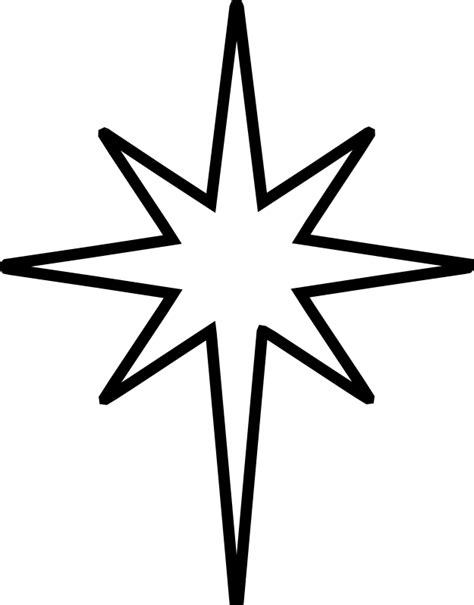 nativity star colouring pages