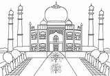 Mahal Taj Muslim sketch template