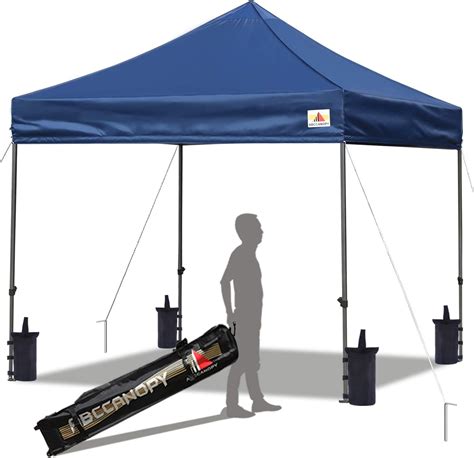 abccanopy pop  canopy tent commercial instant shelter  wheeled carry bag  ft navy