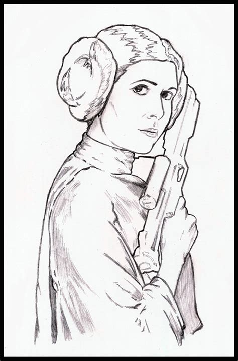 star wars princess leia coloring pages sketch coloring page