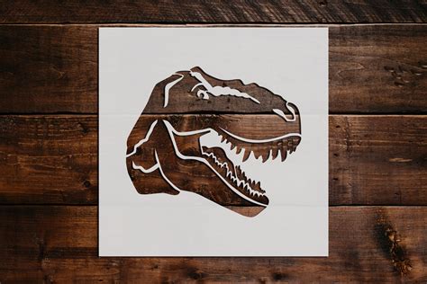 rex dinosaur stencil reusable  rex stencil art stencil diy craft