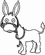 Coloring Donkey Library Clipart sketch template