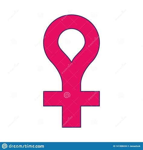 Female Woman Gender Symbol Stock Vector Illustration Of