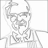 Kfc Chicken Fried Logo Kentucky Sketch Drawing Coloring Pages Getdrawings Paintingvalley Sketches sketch template