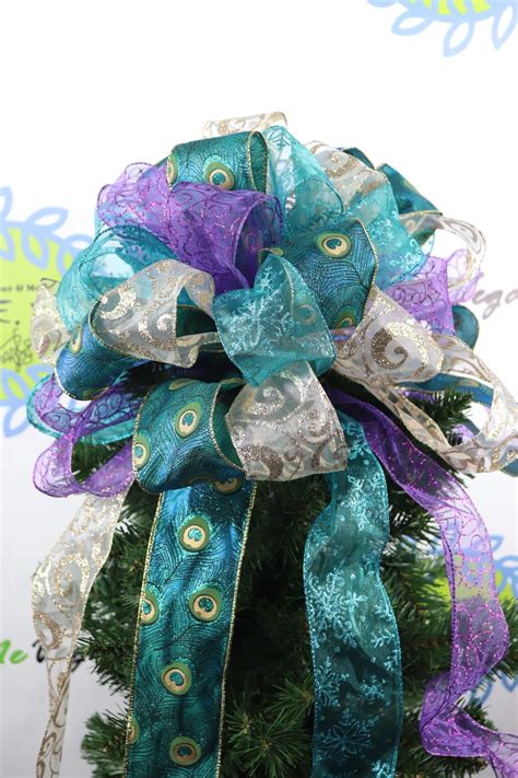 peacock christmas tree topper home decor wreaths garland centerpieces door swags