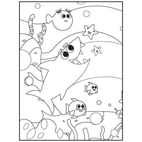 printable ocean animals coloring pages  kids  vector art