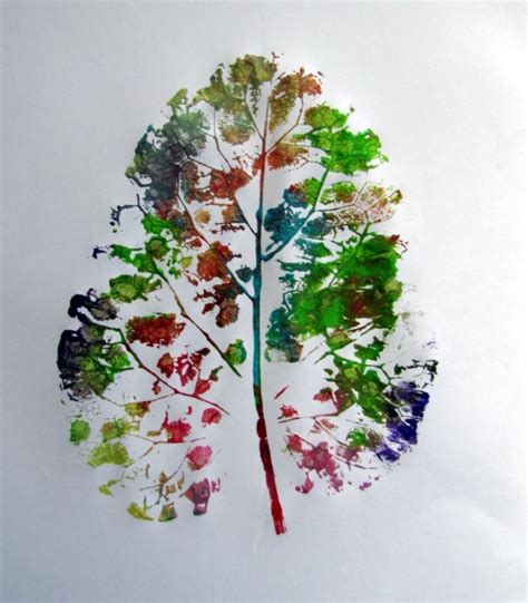 painted leaf prints munchkins  mayhem