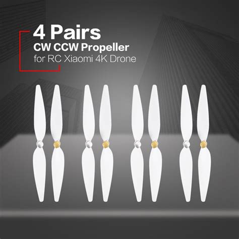 pairs   rc xiaomi  propeller white pervane drone blade propeller accessories