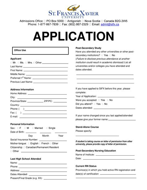 nurse application forms   ms word