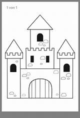 Castelo Burgen Mittelalter Acessar Kutten Vorlagen Ritter sketch template